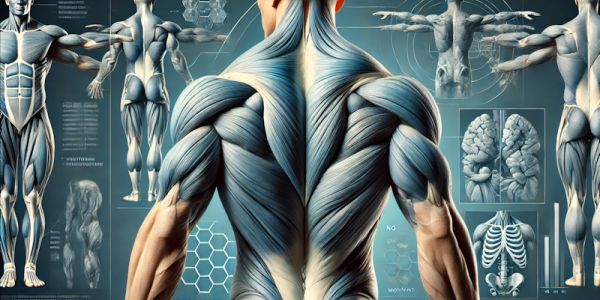 Anatomical muscle illustration accompanying information about follow-up and recovery