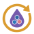 Molecule and circular-arrow icon for semaglutide treatment information